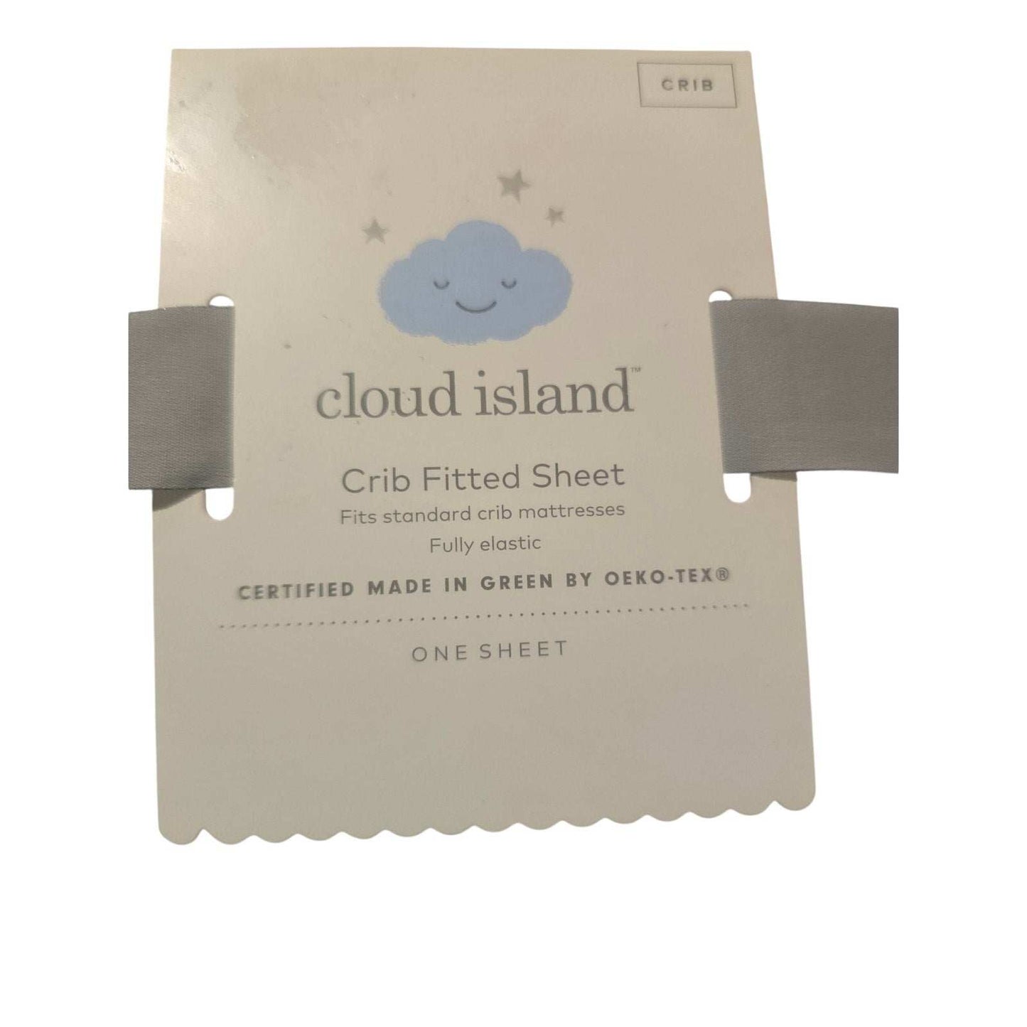 Cloud Island pink gingham crib fitted sheet 28x52 OEKO-TEX certified