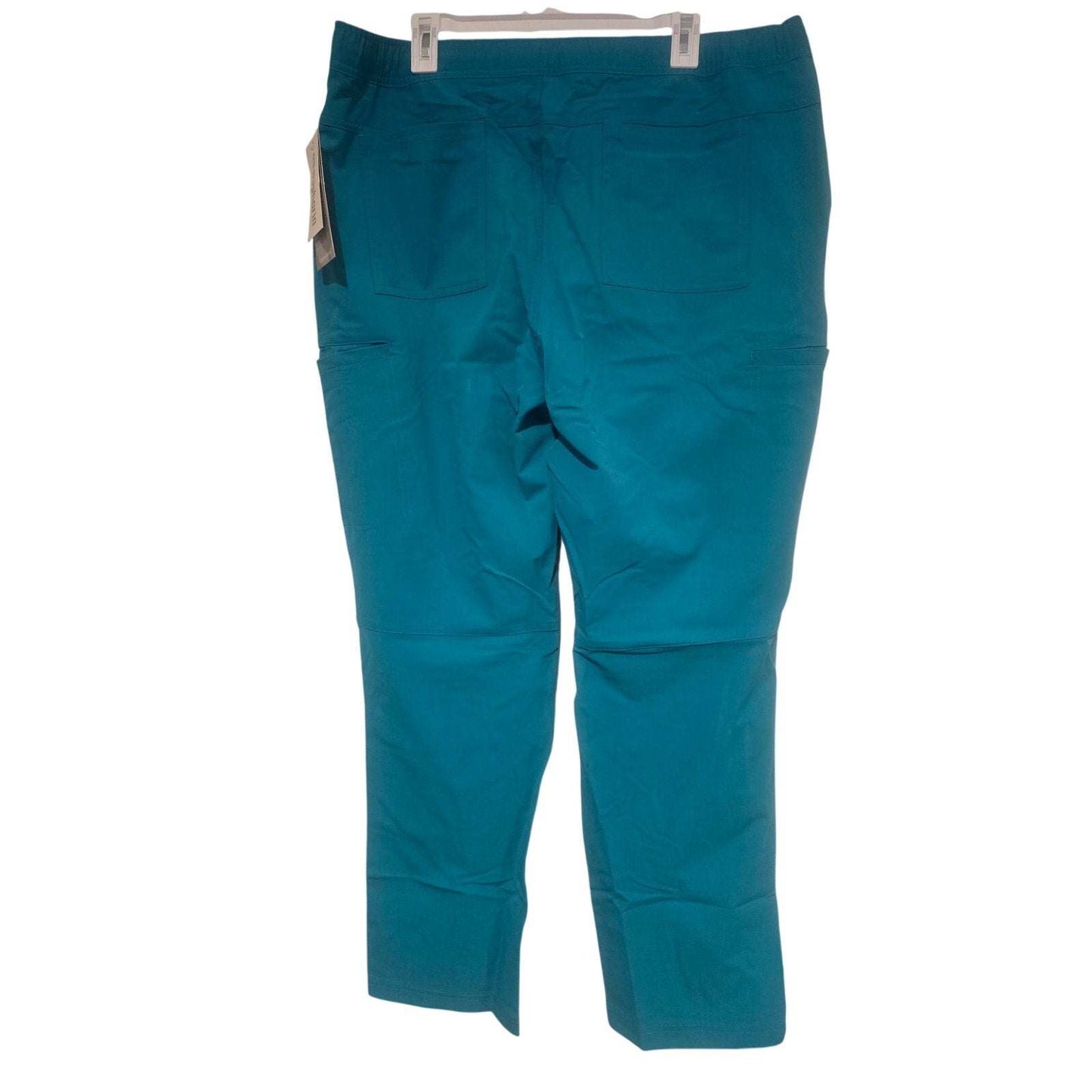 Cherokee Euphoria Men’s XL teal blue cargo scrub pants CK205A with multiple utility pockets and antimicrobial fabric technology
