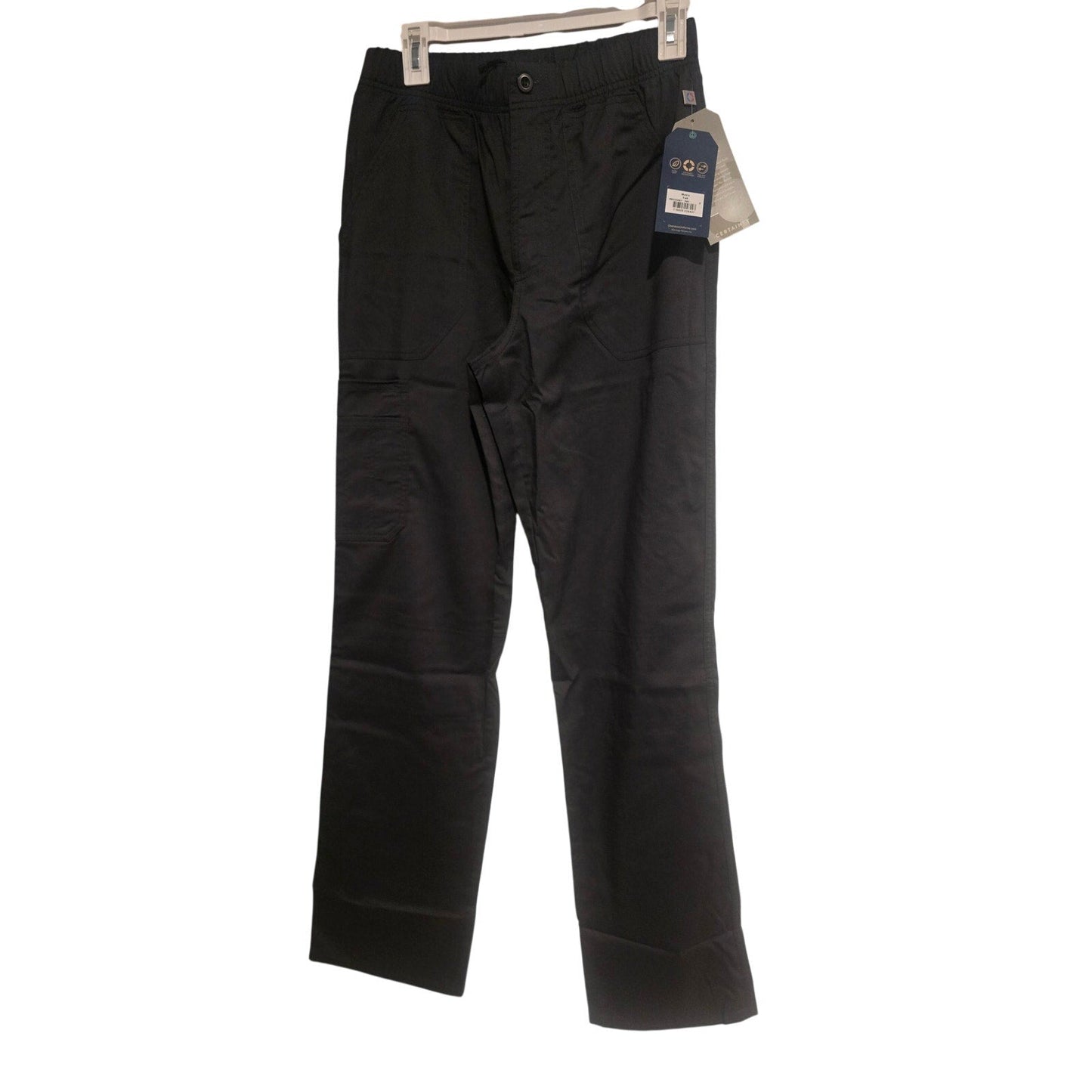 Cherokee Workwear Revolution Tech men's pewter gray scrub pants small tall with multiple pockets and antimicrobial fabric