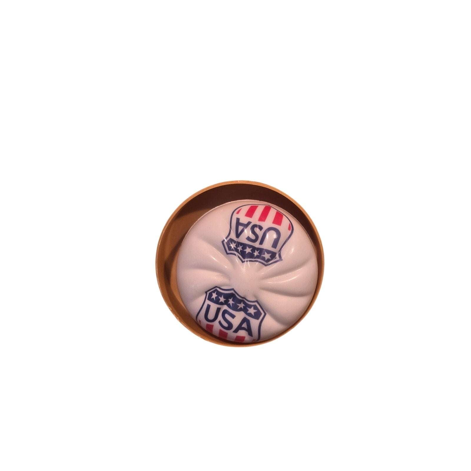 Patriotic squishy toy in red, white, and blue USA design for holiday and party favors