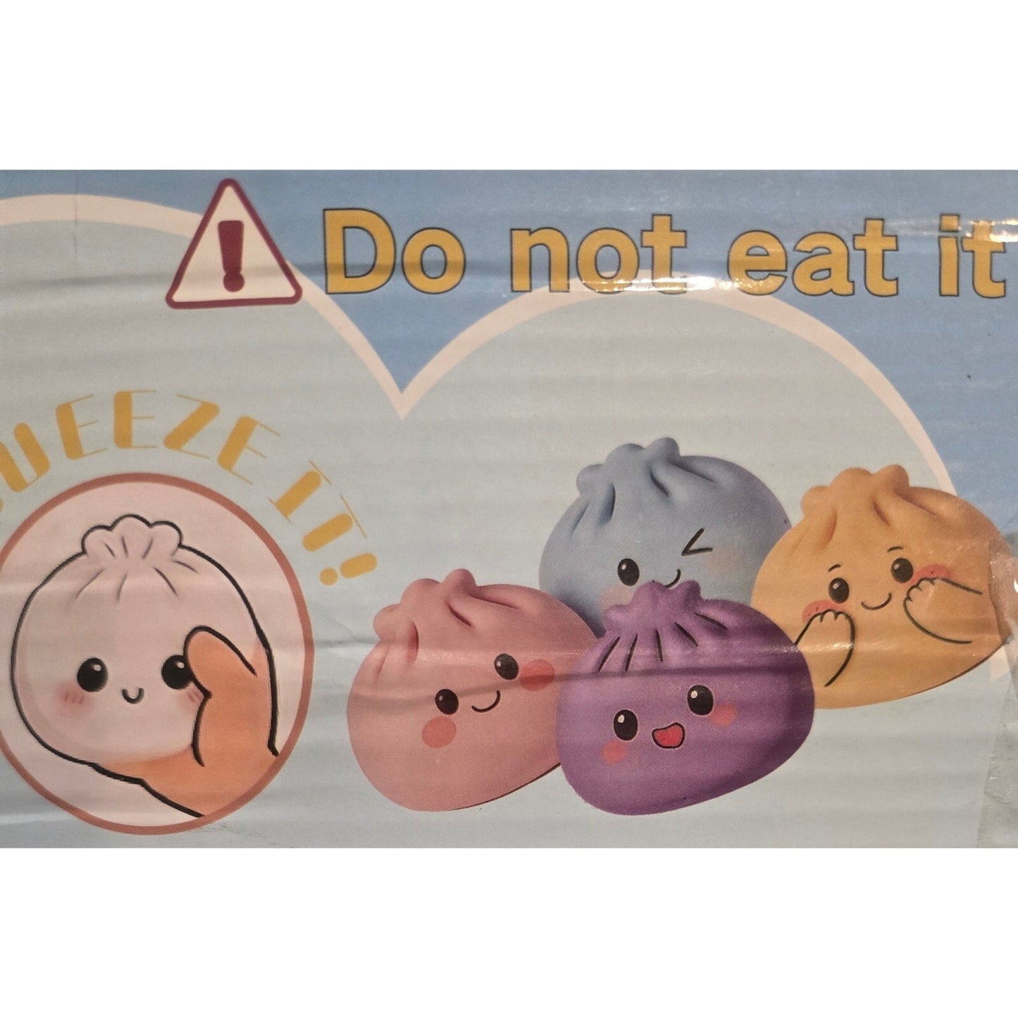 Viral glitter squishy dumpling mystery blind box soft kawaii fidget toy in sealed packaging