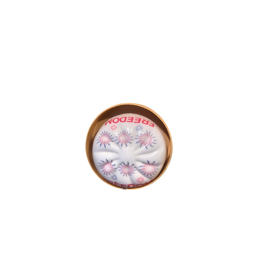 Patriotic Squishy Toy in red white and blue USA design for Independence Day and patriotic events