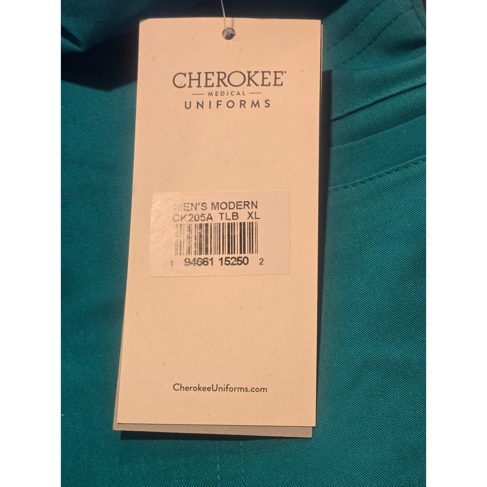 Cherokee Euphoria men’s XL teal blue cargo scrub pants with multiple pockets and antimicrobial fabric technology