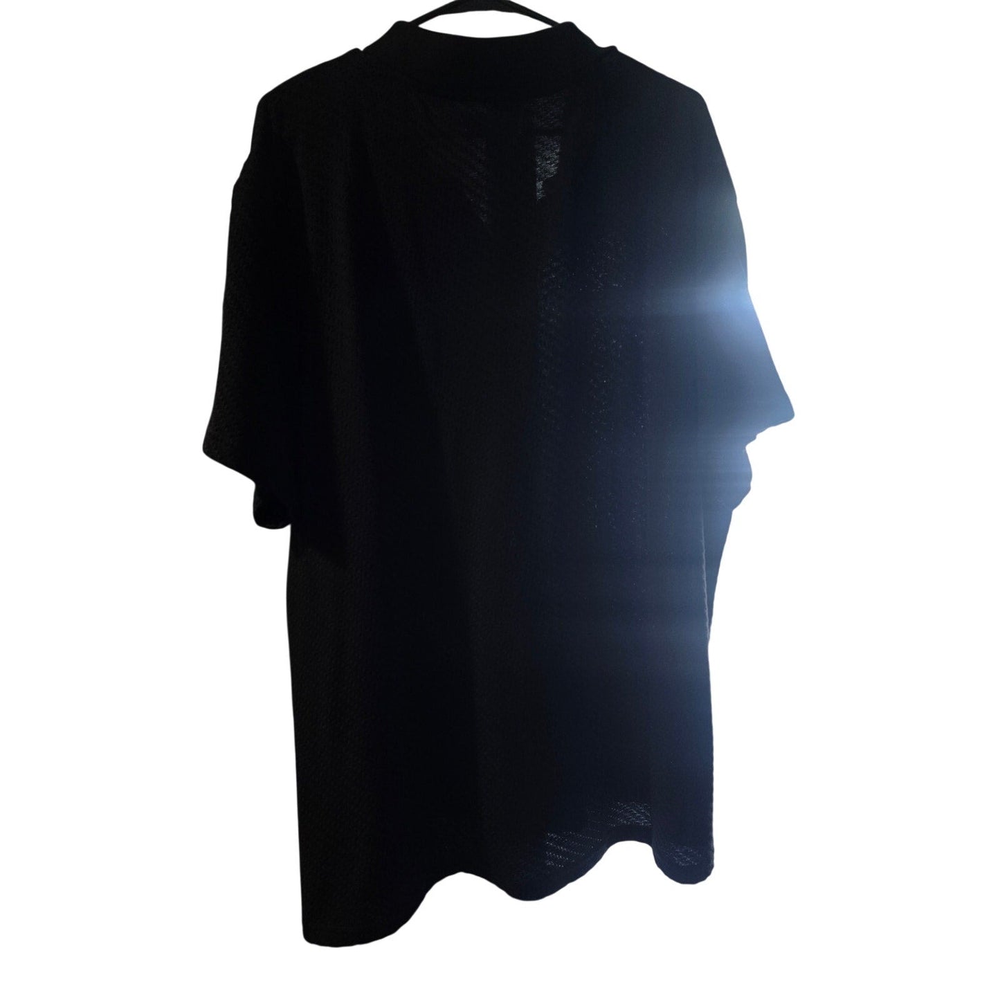 Goodfellow & Co Johnny Collared Polo Shirt black XXL midweight jacquard short sleeve