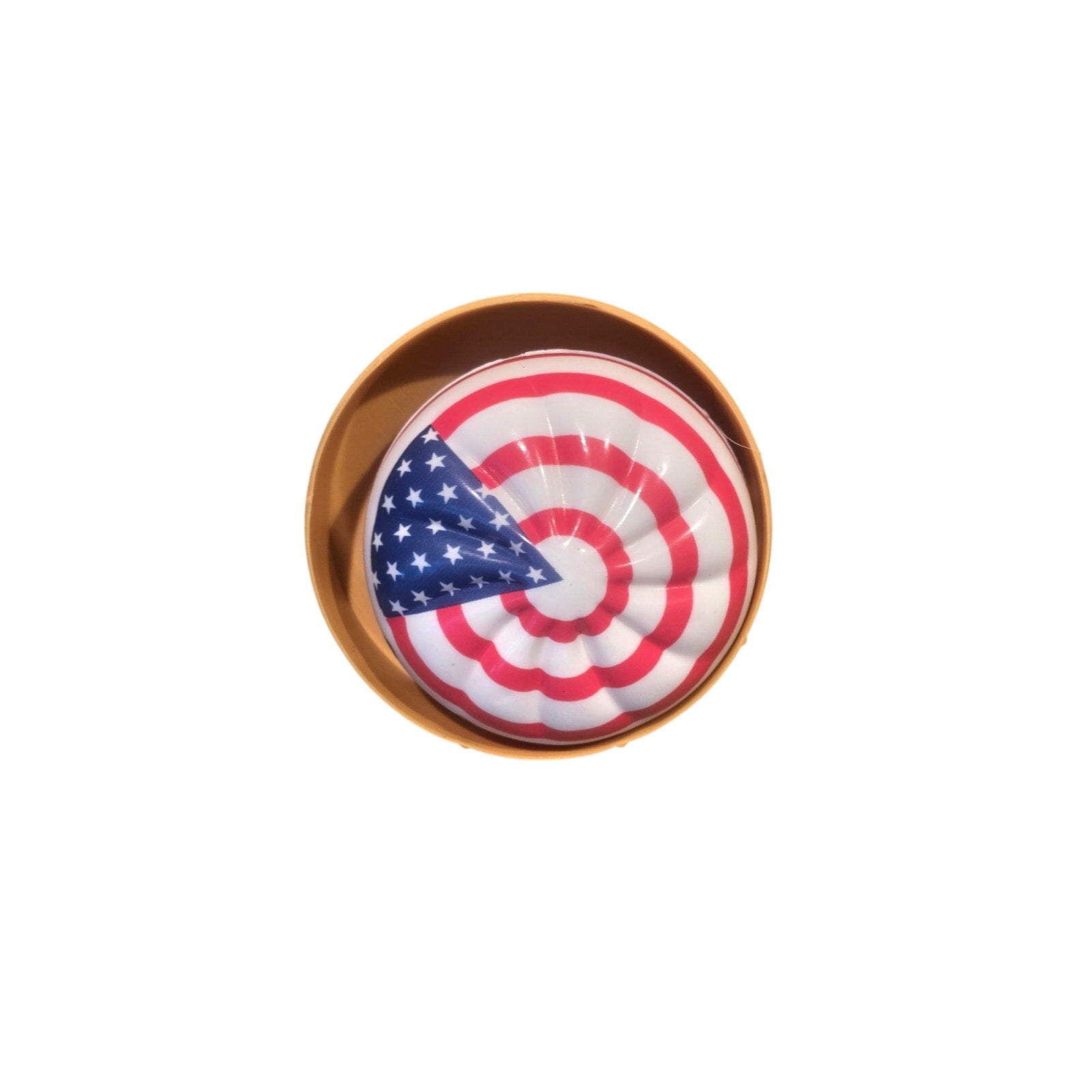 Patriotic red white and blue USA themed squishy toy for Independence Day and patriotic events
