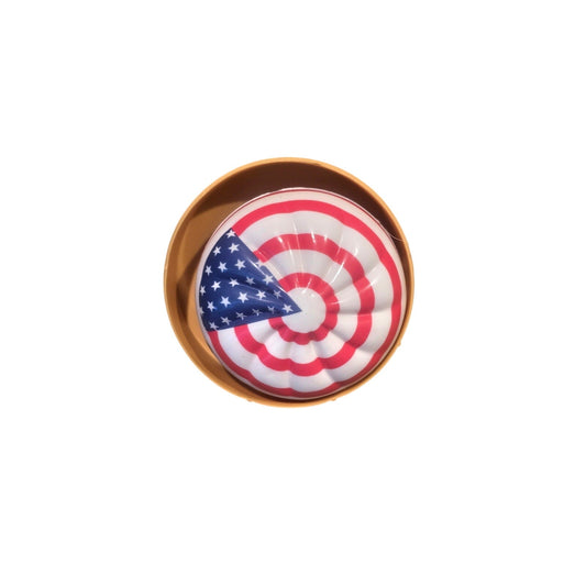 Patriotic red white and blue USA themed squishy toy for Independence Day and patriotic events