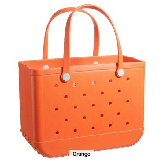 Orange EVA utility tote bag with ventilated waterproof design and sturdy handles for everyday use